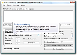 File Renamer to rename files, renaming files in ba screenshot